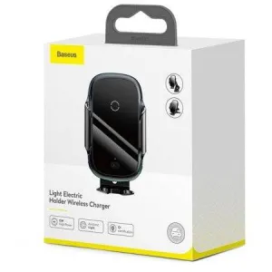 Baseus Light Elektrický držiak do auta s bezdrôtovým nabíjaním 15W čierny