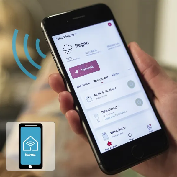 Hama SMART WiFi LED žiarovka, E27, 10 W, RGBW, stmievateľná 85395200