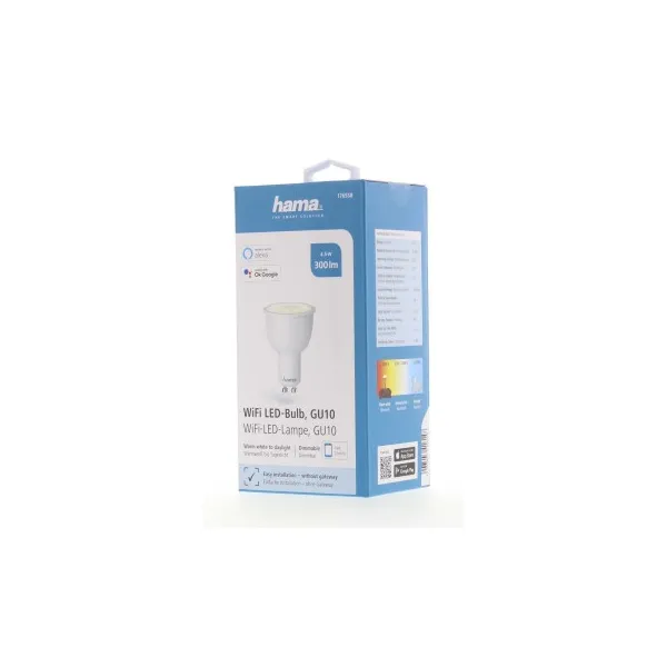 Hama SMART WiFi LED žiarovka, GU10, 4,5 W, biela, stmievateľná 85395200