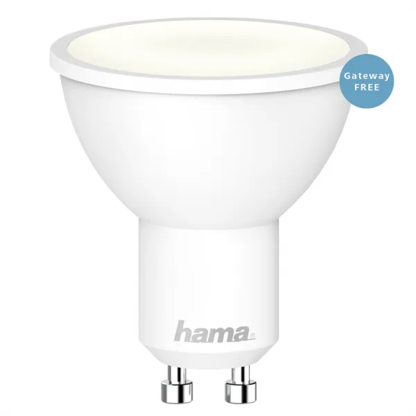 Hama SMART WiFi LED žiarovka, GU10, 4,5 W, biela, stmievateľná 85395200