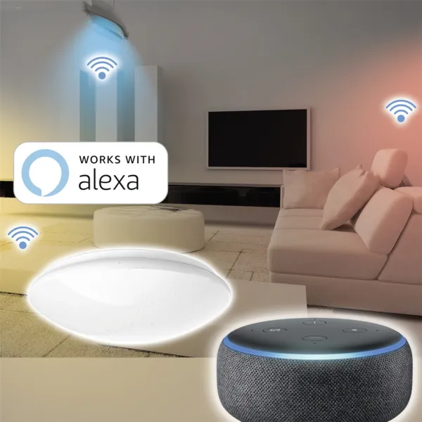 Hama SMART WiFi stropné svetlo, trblietavý efekt, okrúhle, priemer 30 cm 94051140