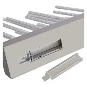 EMOS Lighting LED svietnik strieborný, 28,5 cm, 3x AA, vnútorný, teplá biela, časovač