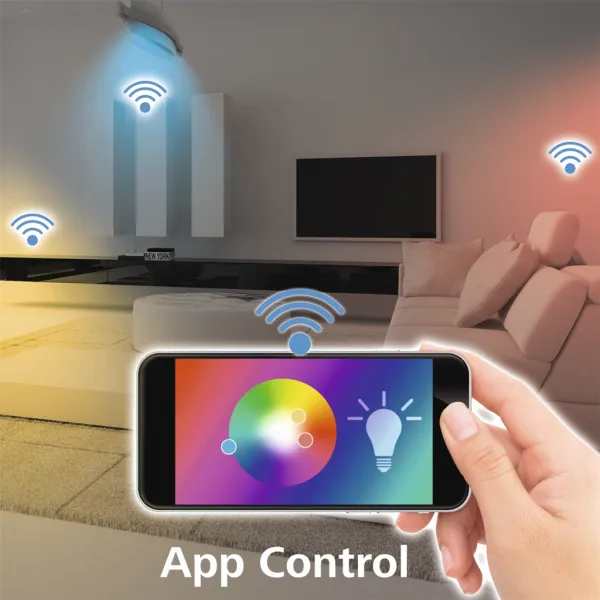 Hama SMART WiFi LED žiarovka, E27, 10 W, RGBW, stmievateľná 85395200