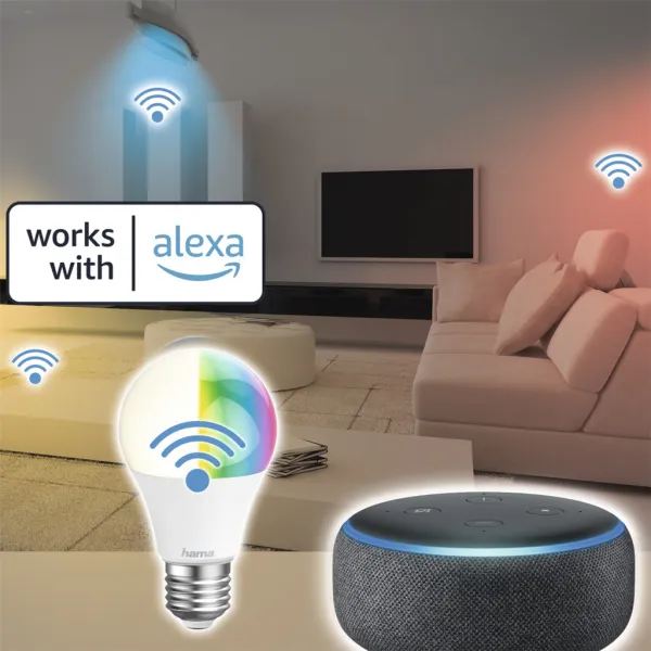 Hama SMART WiFi LED žiarovka, E27, 10 W, RGBW, stmievateľná 85395200