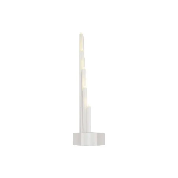 EMOS Lighting LED svietnik biely, 24,5 cm, 3x AA, vnútorný, teplá biela, časovač