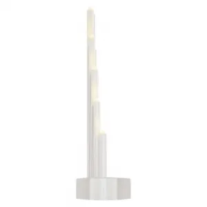 EMOS Lighting LED svietnik biely, 24,5 cm, 3x AA, vnútorný, teplá biela, časovač