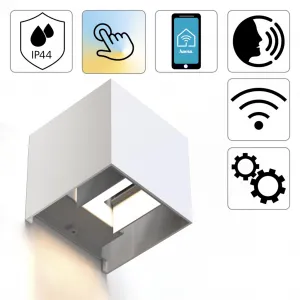 Hama SMART WiFi nástenné svetlo, štvorcové, 10 cm, IP44, vonkajšie/vnútorné použitie,... 94051140