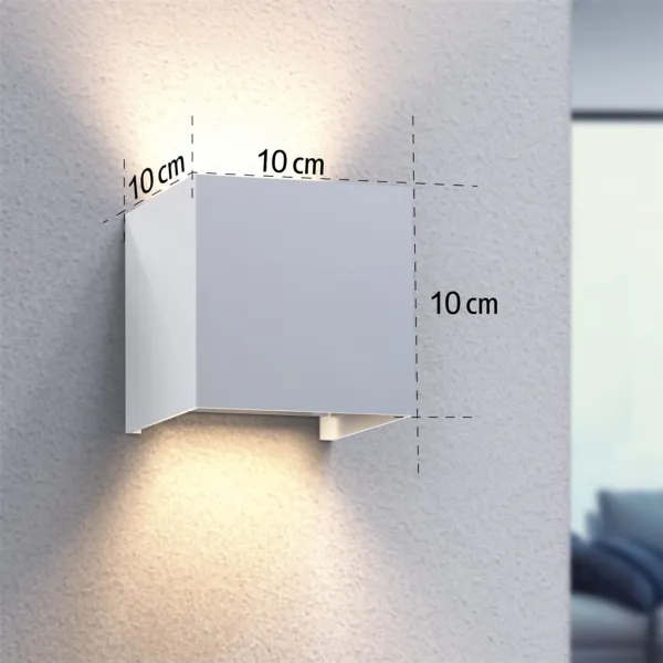 Hama SMART WiFi nástenné svetlo, štvorcové, 10 cm, IP44, vonkajšie/vnútorné použitie,... 94051140