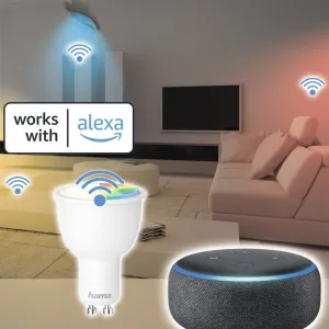 Hama SMART WiFi LED žiarovka, GU10, 5,5 W, RGBW, stmievateľná 85395200