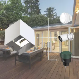 Hama SMART WiFi nástenné svetlo, štvorcové, 10 cm, IP44, vonkajšie/vnútorné použitie,... 94051140