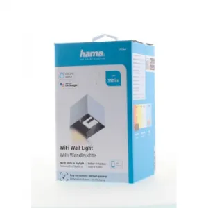 Hama SMART WiFi nástenné svetlo, štvorcové, 10 cm, IP44, vonkajšie/vnútorné použitie,... 94051140
