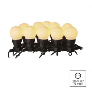 EMOS Lighting LED svetelná reťaz – 10x párty žiarovky mliečne, 5 m, vonkajšia aj vnútorná, teplá biela