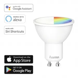 Hama SMART WiFi LED žiarovka, GU10, 5,5 W, RGBW, stmievateľná 85395200