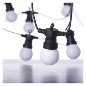EMOS Lighting LED svetelná reťaz – 10x párty žiarovky mliečne, 5 m, vonkajšia aj vnútorná, teplá biela