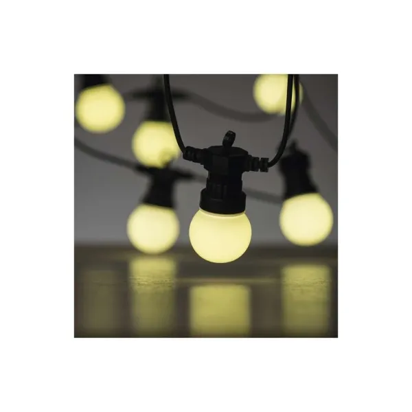 EMOS Lighting LED svetelná reťaz – 10x párty žiarovky mliečne, 5 m, vonkajšia aj vnútorná, teplá biela