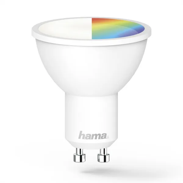 Hama SMART WiFi LED žiarovka, GU10, 5,5 W, RGBW, stmievateľná 85395200