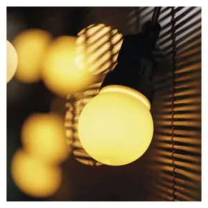 EMOS Lighting LED svetelná reťaz – 10x párty žiarovky mliečne, 5 m, vonkajšia aj vnútorná, teplá biela