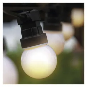 EMOS Lighting LED svetelná reťaz – 10x párty žiarovky mliečne, 5 m, vonkajšia aj vnútorná, teplá biela