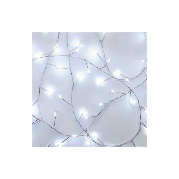 EMOS Lighting LED vianočná nano reťaz – ježko, 2,4 m, 3x AA, vnútorný, studená biela, časovač