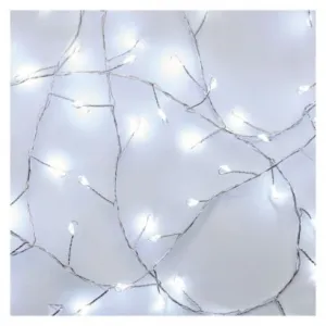 EMOS Lighting LED vianočná nano reťaz – ježko, 2,4 m, 3x AA, vnútorný, studená biela, časovač