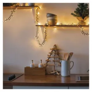 EMOS Lighting LED vianočná reťaz – cluster, 12 m, vonkajšia aj vnútorná, vintage, časovač