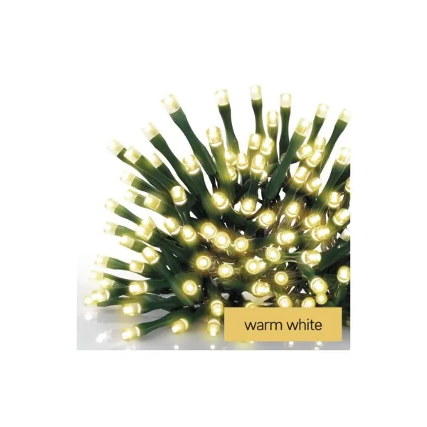 EMOS Lighting LED vianočné cencúle, 10 m, vonkajšie aj vnútorné, teplá biela, programy