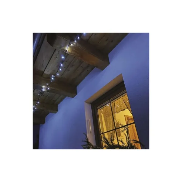 EMOS Lighting LED vianočná reťaz, 8 m, vonkajšia aj vnútorná, studená biela, časovač