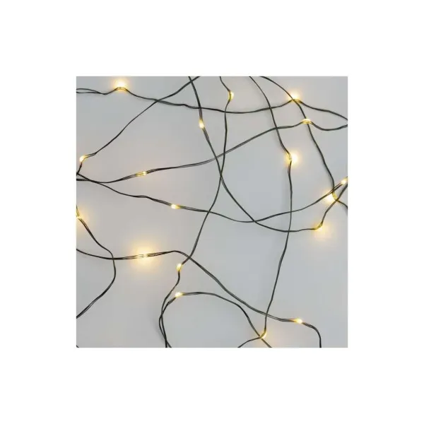 EMOS Lighting LED vianočná nano reťaz zelená, 7,5 m, vonkajšia aj vnútorná, teplá biela, časovač