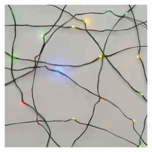 EMOS Lighting LED vianočná nano reťaz zelená, 4 m, vonkajšia aj vnútorná, multicolor, časovač