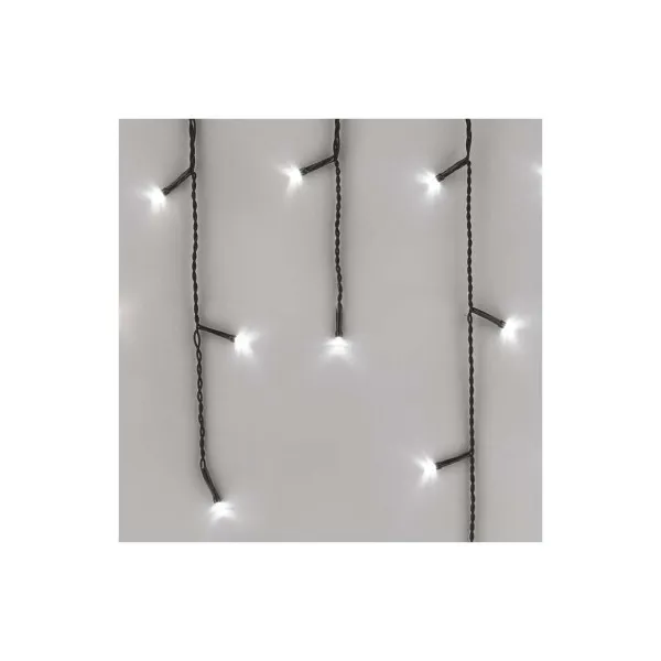 EMOS Lighting LED vianočné cencúle, 10 m, vonkajšie aj vnútorné, studená biela, programy