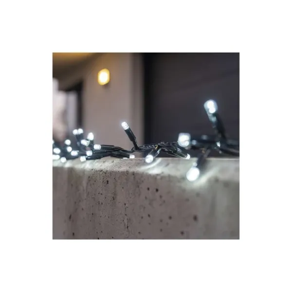EMOS Lighting Profi LED spojovacia reťaz čierna – cluster, 3m, vonkaj. aj vnútorná, studená biela