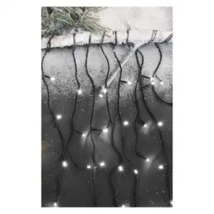 EMOS Lighting LED vianočné cencúle, 10 m, vonkajšie aj vnútorné, studená biela, programy