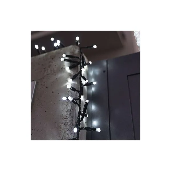 EMOS Lighting Profi LED spojovacia reťaz čierna – cluster, 3m, vonkaj. aj vnútorná, studená biela