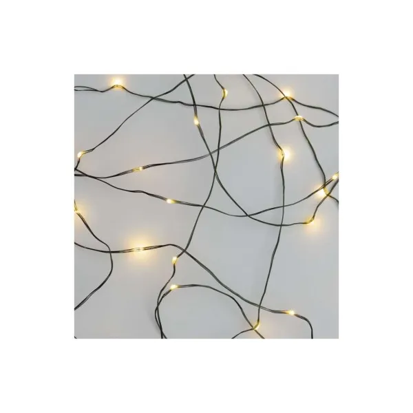 EMOS Lighting LED vianočná nano reťaz zelená, 15 m, vonkajšia aj vnútorná, teplá biela, časovač
