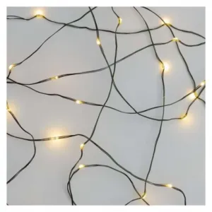 EMOS Lighting LED vianočná nano reťaz zelená, 15 m, vonkajšia aj vnútorná, teplá biela, časovač
