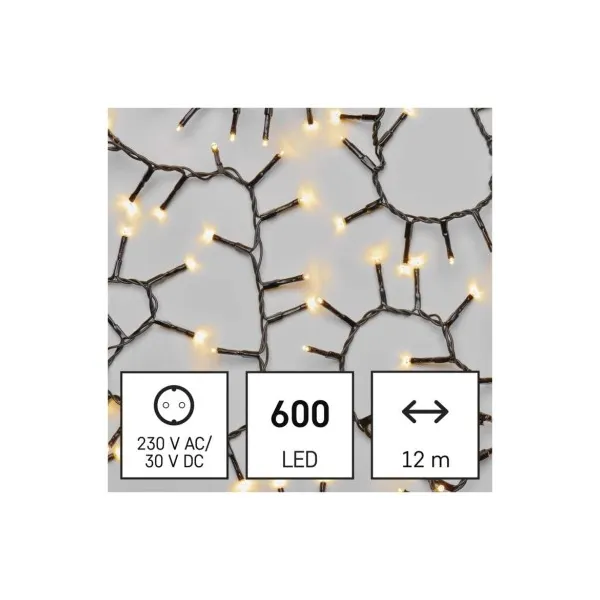 EMOS Lighting LED vianočná reťaz – ježko, 12 m, vonkajšia aj vnútorná, teplá biela, časovač