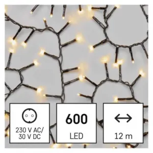 EMOS Lighting LED vianočná reťaz – ježko, 12 m, vonkajšia aj vnútorná, teplá biela, časovač