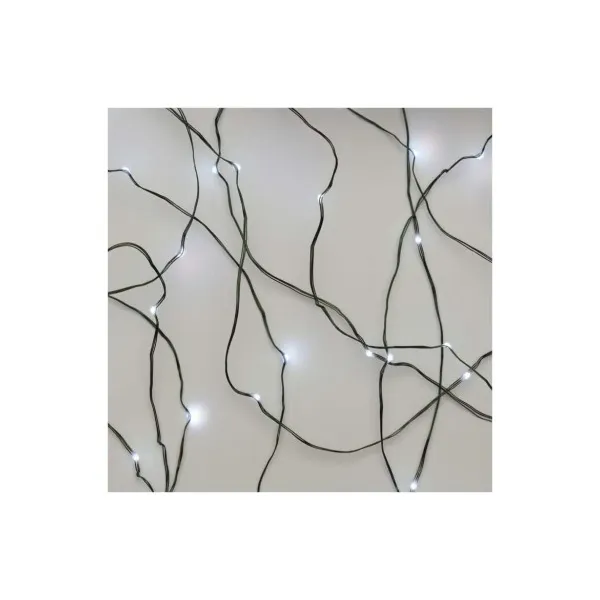 EMOS Lighting LED vianočná nano reťaz zelená, 4 m, vonkajšia aj vnútorná, studená biela, časovač