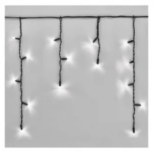 EMOS Lighting Profi LED spojovacia reťaz čierna – cencúle, 3 m, vonkajšia, studená biela