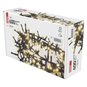 EMOS Lighting LED vianočná reťaz – ježko, 12 m, vonkajšia aj vnútorná, teplá biela, časovač