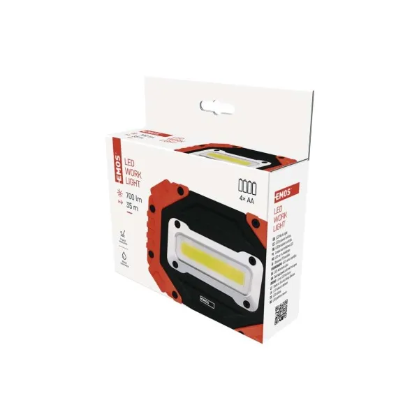EMOS COB LED pracovné svietidlo P4113, 700 lm, 4× AA