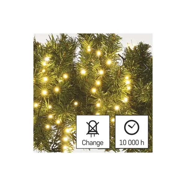 EMOS Lighting LED vianočná reťaz – ježko, 8 m, vonkajšia aj vnútorná, teplá biela, časovač