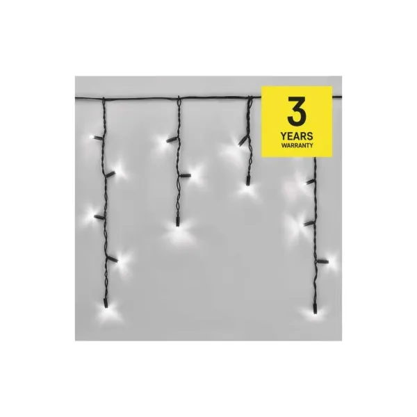 EMOS Lighting Profi LED spojovacia reťaz čierna – cencúle, 3 m, vonkajšia, studená biela