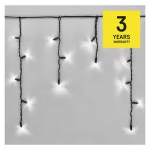 EMOS Lighting Profi LED spojovacia reťaz čierna – cencúle, 3 m, vonkajšia, studená biela