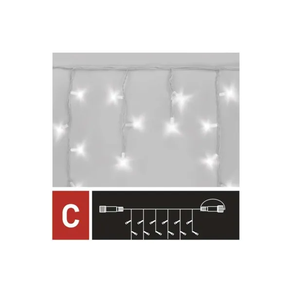 EMOS Lighting Profi LED spojovacia reťaz biela – cencúle, 3 m, vonkajšia, studená biela