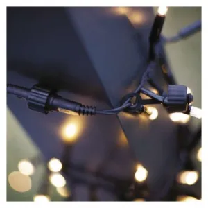 EMOS Lighting Profi LED spojovacia reťaz čierna, 5 m, vonkajšia aj vnútorná, teplá biela