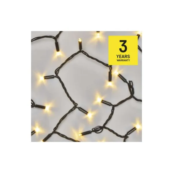 EMOS Lighting Profi LED spojovacia reťaz čierna, 5 m, vonkajšia aj vnútorná, teplá biela