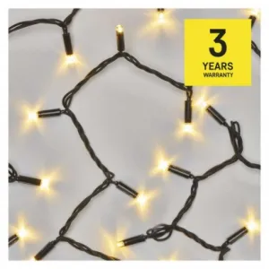 EMOS Lighting Profi LED spojovacia reťaz čierna, 5 m, vonkajšia aj vnútorná, teplá biela