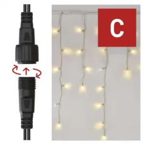EMOS Lighting Standard LED spoj. reťaz blikajúca – cencúle, 2,5 m, vonkajšia, teplá/studená biela