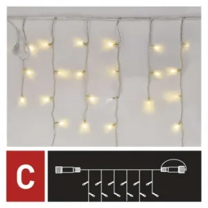 EMOS Lighting Standard LED spoj. reťaz blikajúca – cencúle, 2,5 m, vonkajšia, teplá/studená biela